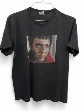 Supreme Black Short-Sleeve Tee with Portrait Graphic